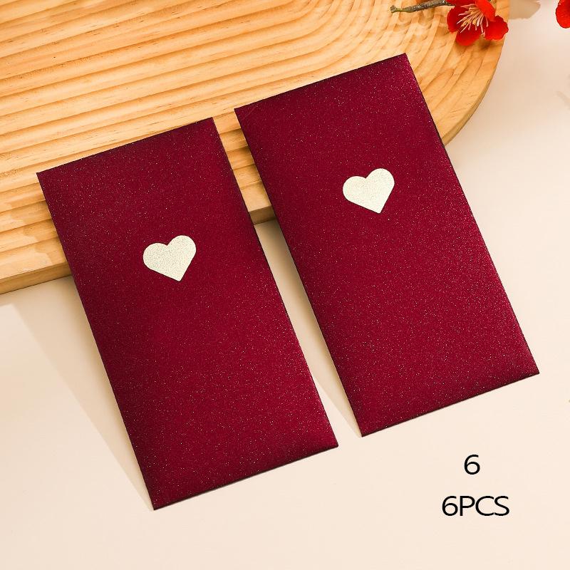 6Pcs/Pack Chinese Red Envelope  Year Spring Festival Children Lucky Money Envelopes Birthday Marry Red Packet Gift Red Bag