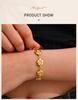 Chunky Stainless Steel Chain Bracelet for Women, Waterproof Lightweight Flower Butterfly Link , Statement Jewelry 2025