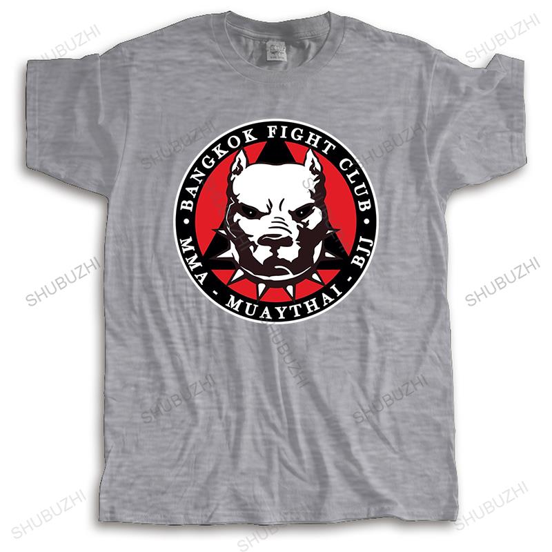 

Mens loose tops summer cotton black funny tshirt BANGKOK FIGHT CLUB MMA MUAYTHAI BJJ new arrived man casual t shirt cotton 4XL