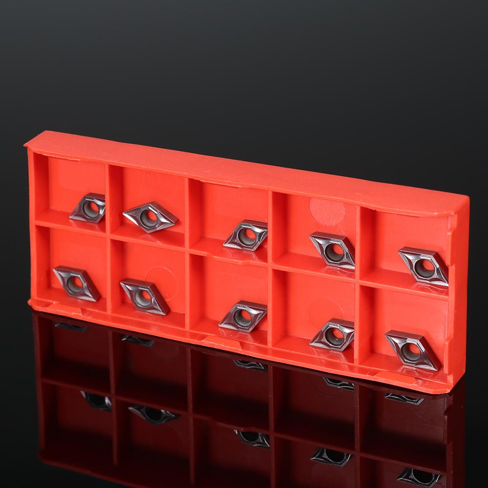 10pcs Box DCMT070204 VP15TF DCMT21.51 Carbide Inserts CNC Lathe Blades Cutter Turning Tool