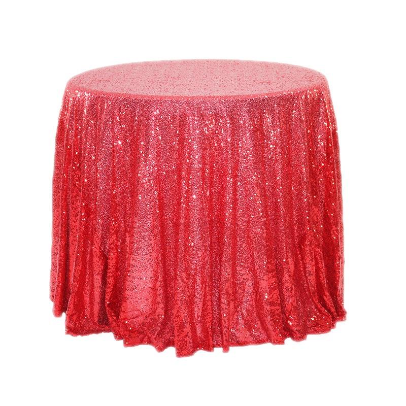 Nordic Hotel Wedding Tablecloth Round White Fabric for Banquet Decor Sparkling Cover