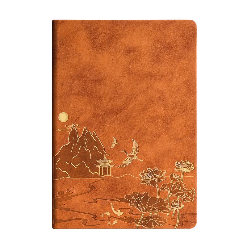Retro A5 Büro Business Notizbuch - Schreibwaren Geschenkset im chinesischen Stil