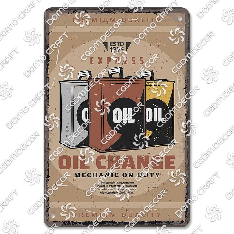 Motor Oil Poster Vintage Metal Plate Energol Oilzum Car Parts Oil Change Metal Tin Signs Wall Decor Garage Club Man Cave