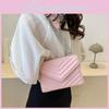 Trendy Pure Color Handbag Chic Women's Small Summer Crossbody Bag With Detailed Stitching