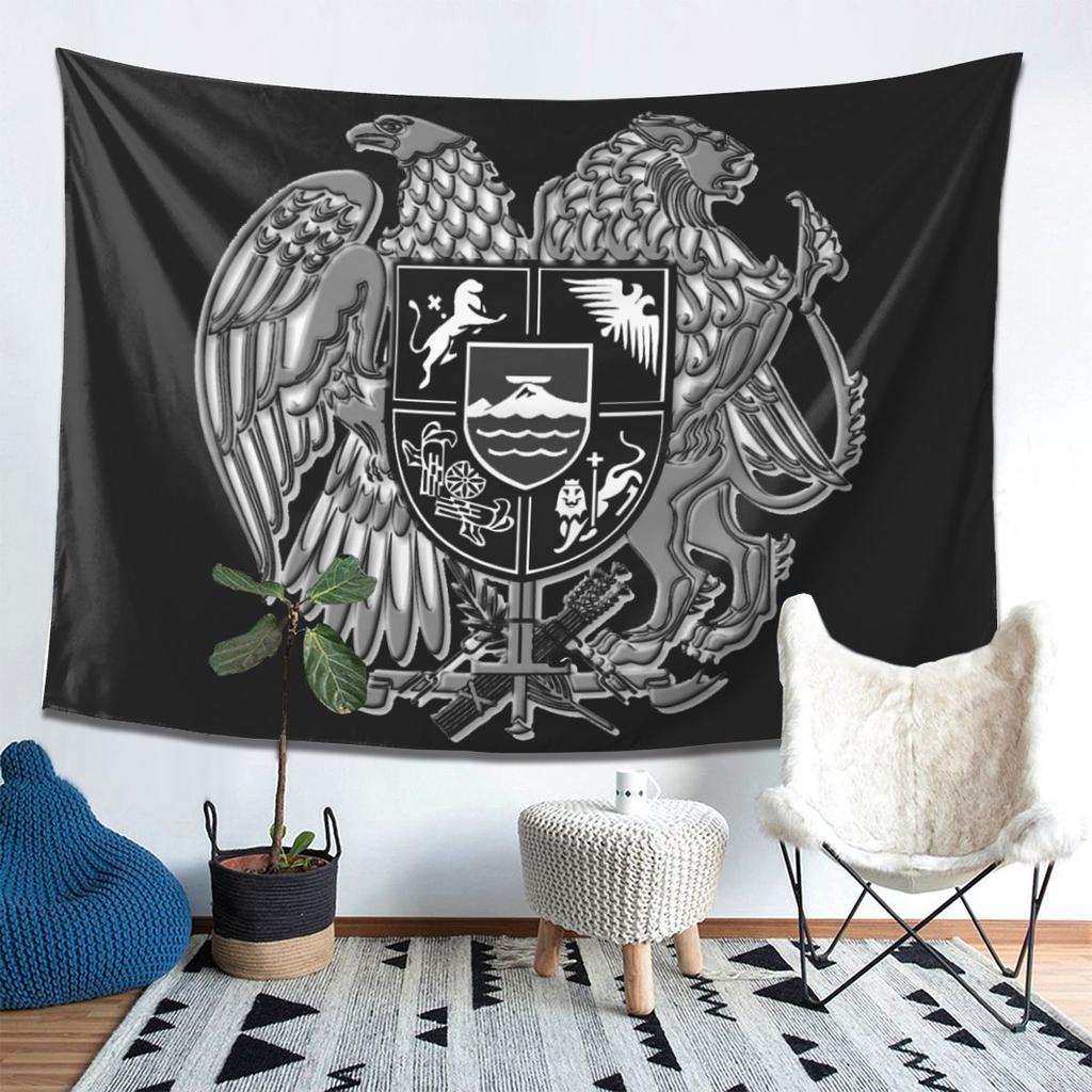 Armenia Coat Of Arms Outfits Tapestry Decoration Art Aesthetic Tapestries for Living Room Bedroom Home Wall Cloth Wall Hanging