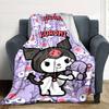 Kuromi'S Cute Adventure Flannel Blanket Super Soft Warm Cozy Blanket For Sofa Bed Office Travel Allseason Home Decor Gift