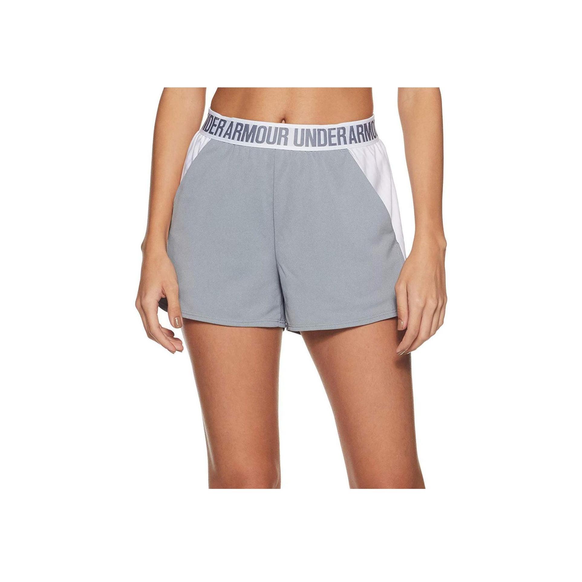 

Under Armour Однотонные повседневные шорты средней посадки женские шорты серо-белые 1292231-025 S