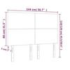 VidaXL LED Headboard Bedroom Furniture Double Bed Accessory Head of Bed Frame Interior Dark Grey 3122143