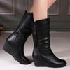 Autumn and Winter New Platform Martin Boots Women's Spring and Autumn Single Boots Trendy Chelsea Medium Boots