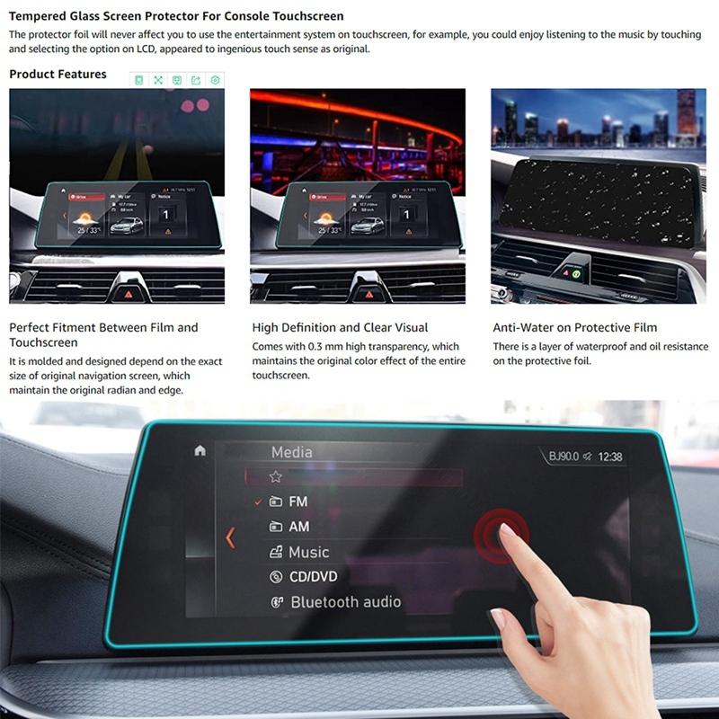 10.25 Inch For BMW 5 Series G30/G31 2017- Car GPS Navigation Touch-Screen Protector Center Display Tempered Glass Film