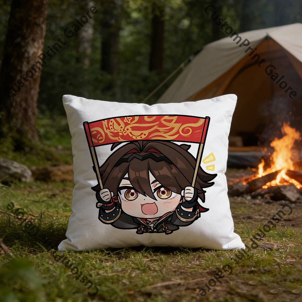 

Gaming Genshin Impact Square Throw Pillow Cover Multiple Sizes Soft for Sofa Bedroom Living Room Home Decorative 30x30 cm