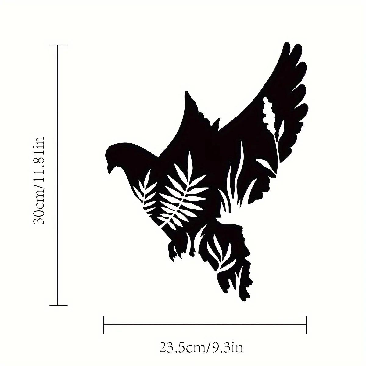 

1 шт., металлический настенный декор Dove, элегантный, универсальный, для кухни, гостиной, стильный настенный декор для домашнего декора светло-серый