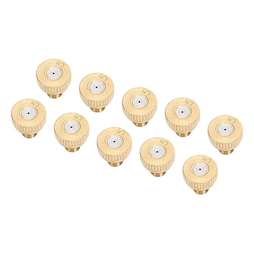 10pcs Tap Water Low Pressure Atomizing Sprayer Nozzle Brass Water Misting Sprinkle 0.5mm