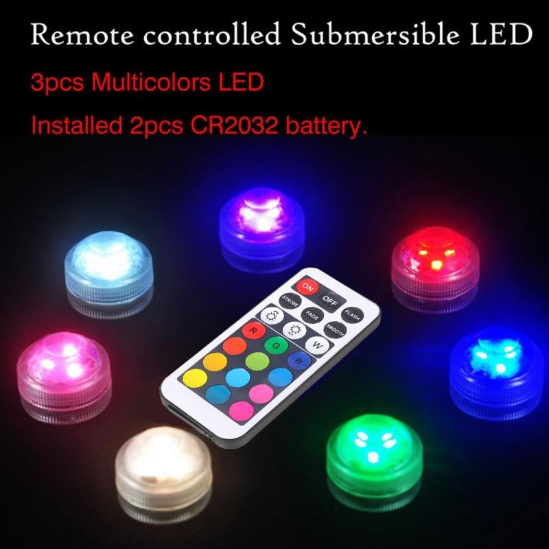 LED Remote Controlled Color Night Light Set Featuring 6 Waterproof Lamps For 3D Printing Enthusiasts