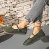 Fashion Women Sneakers Elegant Ethnic Style Loafers Flat Mary Jane Shoes for Women Retro Comfortable Leather Stitching Sneakers Women