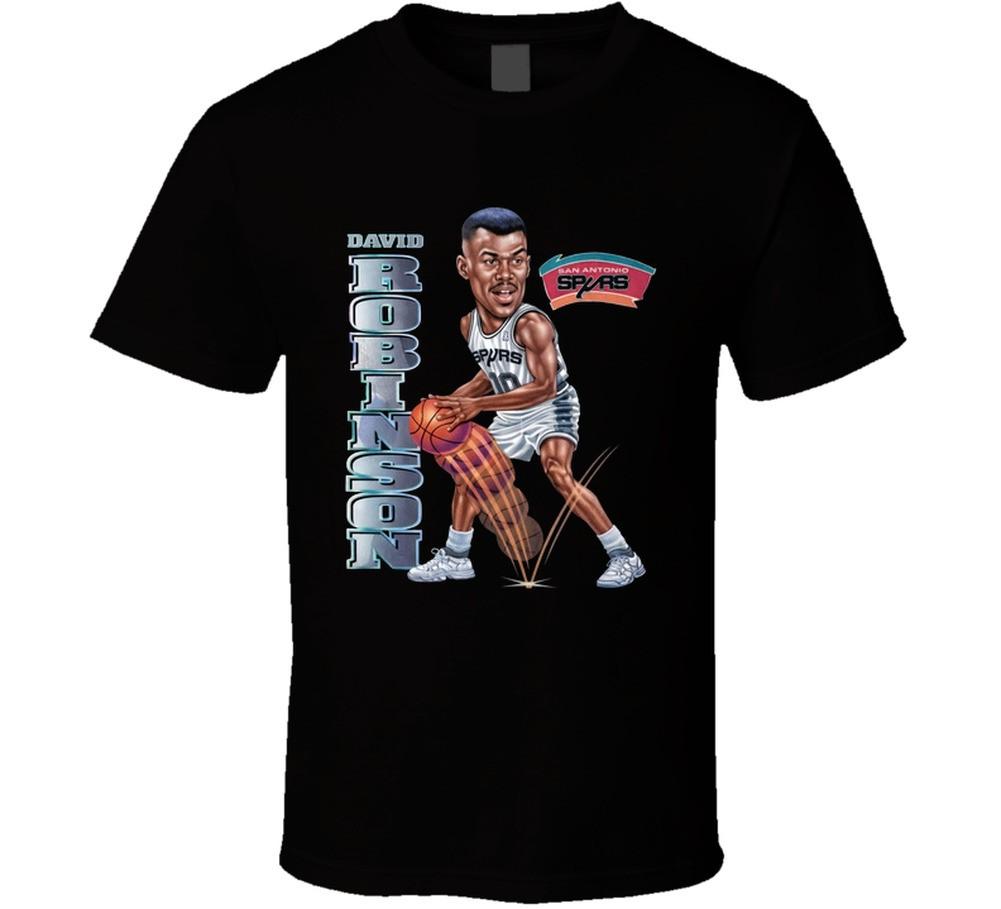 David Robinson San Antonio Karikatur Retro T-Shirt