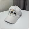 Four Seasons American Retro Burgundy Versatile Baseball Cap Men'S Canada English Embroidery Patch Cap Children