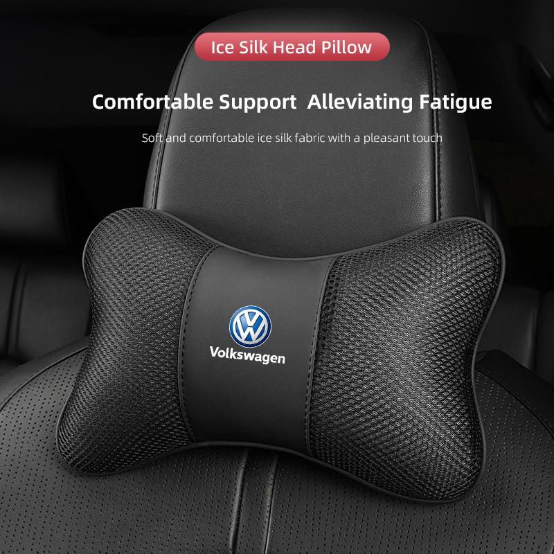 Car Seat Headrest Neck Pillow Interior For VW GTI Polo Golf Passat B6 Tiguan Arteon Touareg Taigo Caddy Jetta Beetle CC Hub Cap Zj6