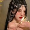 Girls Crystal Headwear Chinese Hanfu Hairwear Women Hair Clips Korean Barrettes Long Tassel Veil