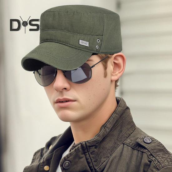 Unisex Cadet Military Cap, verstellbare taktische Operator-Cap, flache Oberseite, Baseballkappe, Outdoor-Sonnenhut zum Spazierengehen und Segeln