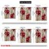 Flat Printing Drapes Red Floral Seal Digital Printed Polyester Holiday Decorations Use Event Curtain Set Of 2 Elegant Made Washable