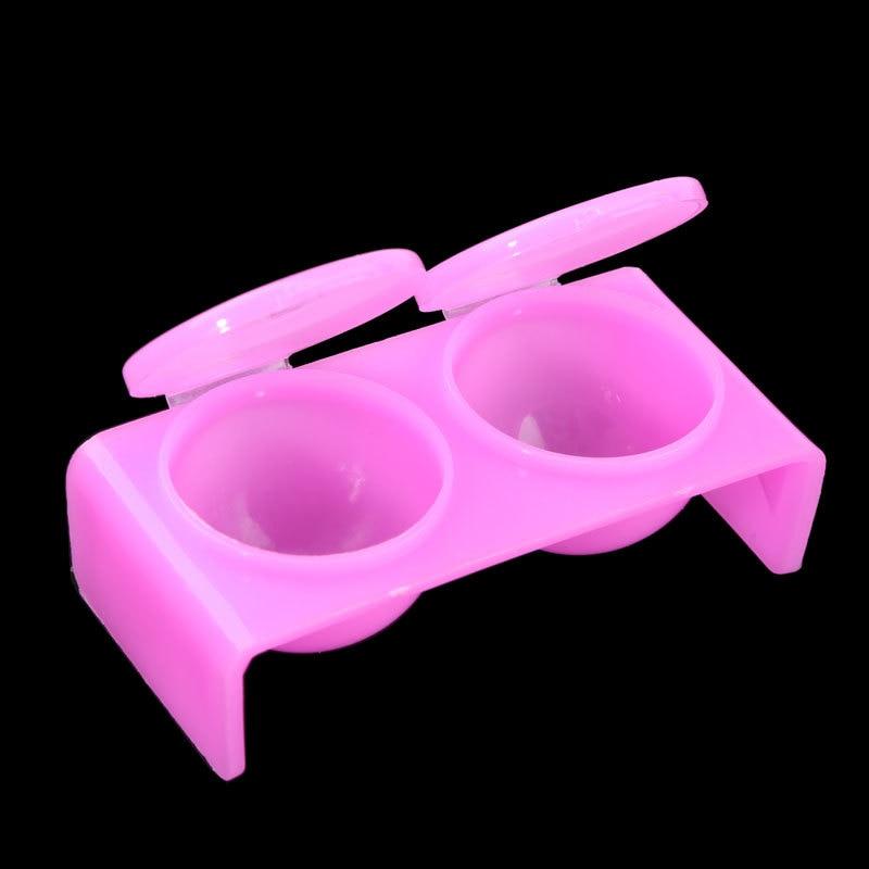 Doppelbecher-Dappenschale mit Deckel für Acryl-Nagelkunst, Acryl-Flüssigpulver-Haltebehälter, Waschbürstenbecher, Maniküre-Werkzeug