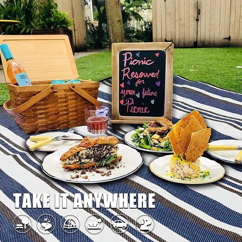 200x200cm Picnic Blanket Waterproof Foldable Beach Blanket Outdoor Blanket for Camping Travel Beach Hiking Sleeping Pad Camp Mat
