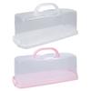 Transparent Bread Storage Container With Handle For Cake Slices Toasts And Bakery Items Airtight Lid Kitchen Organiser