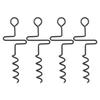 4PCS Spiral Tent Tacks Iron Stable Spiral Type Heavy Duty Spiral Tent Stake for Tent Trampolines