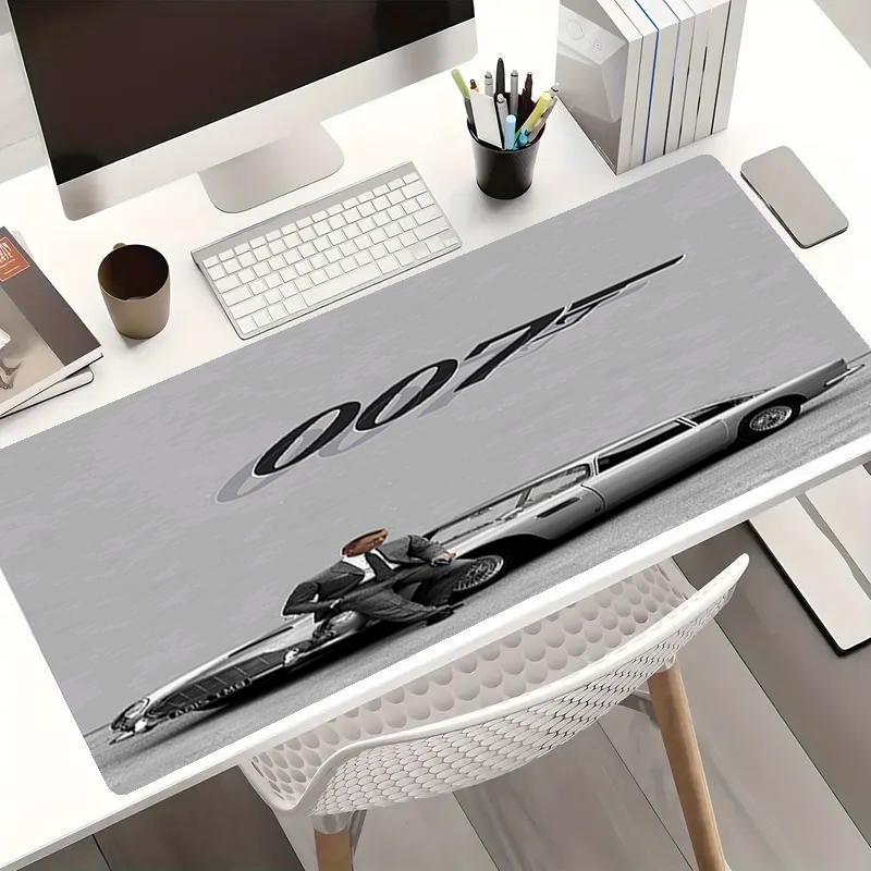 007 James Bond Theme Mouse Pad, Non Slip Rubber Base, Multifunctional Office & Home Decor, Perfect for Workspace Personalization.