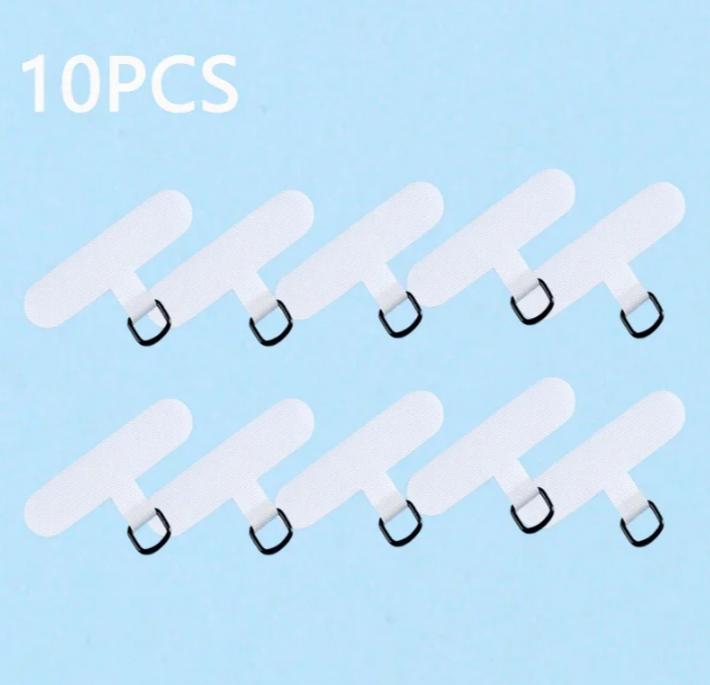 10Pcs Universal Tpu Mobile Phone Anti-lost Lanyard Card Gasket Nylon Detachable Phone Hanging Cord Strap Patch Tether Pad