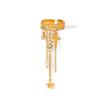 Euro-American style stainless steel star cross zircon ring for women, niche design open ring, titanium steel tassel hand jewelry