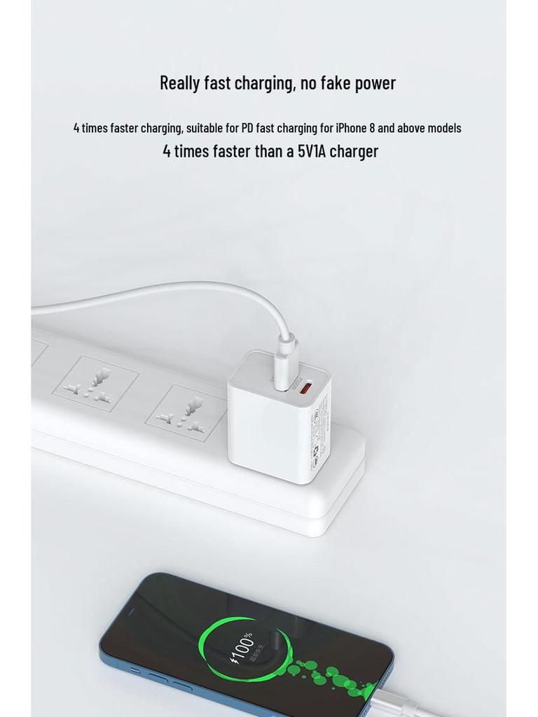 20W PD Multi-Port Fast Charger for Huawei, Xiaomi Tablets & Apple Phones - USB & Multi-Country Certified