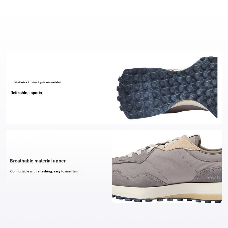 New Balance 327 Серый Белое Золото (GS) Детские кроссовки GS327GDY 38.5