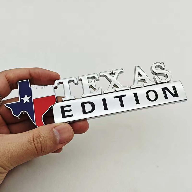 New 1pc 3D Metal Car Sticker Logo TEXAS EDITION Star Rear Trunk Badg Fender Side Emblem Decals For Chevy GMC SILVERADO SIERRA