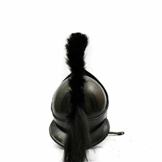 Middelaldersk spartansk gresk 300 rustningsstålhjelm King Leonidas sca/larp med plume