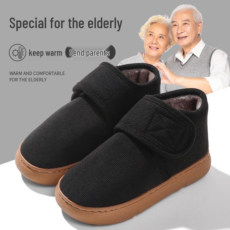 2025 New Windproof Non-Slip Winter Slippers for Men & Women: Warm Indoor/Outdoor Cotton Shoes