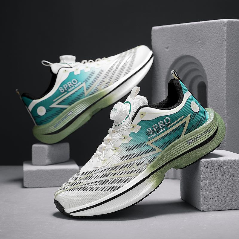 2026 New 8pro Full Palm Carbon Board Racing Shock Absorption Running Shoes Men and Women Couples Rotating Buckle Youth Shoes Sports
