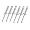 50pcs Durable 3.2mm 4.0mm 4.8mm Folding Blind Rivet Tri-fold Round Head Tri Grip Rivets Silver Exhaust Rivets