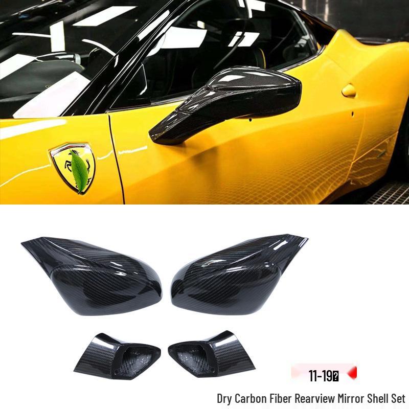 

Ferrari 458/488 Dry Carbon Fiber Rearview Mirror Cover Replacement
