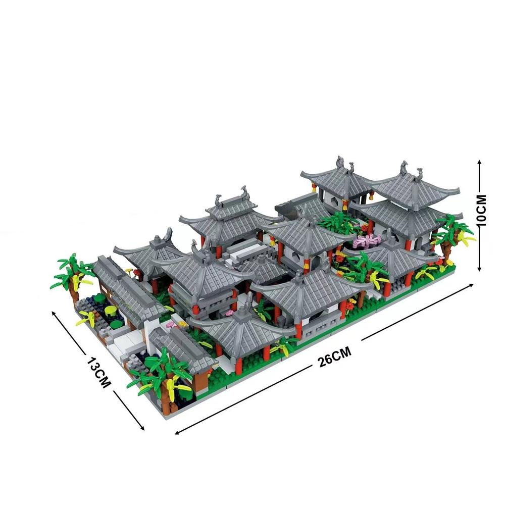 KNEW BUILT LED-lit Guanghan Palace Micro Mini Building Blocks Stunning Decorative Gift Toys for Patient Home Decorations