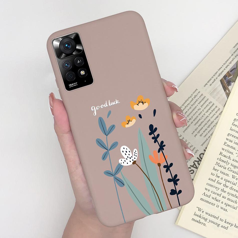 For Xiaomi Redmi Note 11 Pro 4G 5G Phone Case Cute Diasy Pattern Soft Silicone TPU Back Cover Funda For Redmi Note11 11Pro Coque