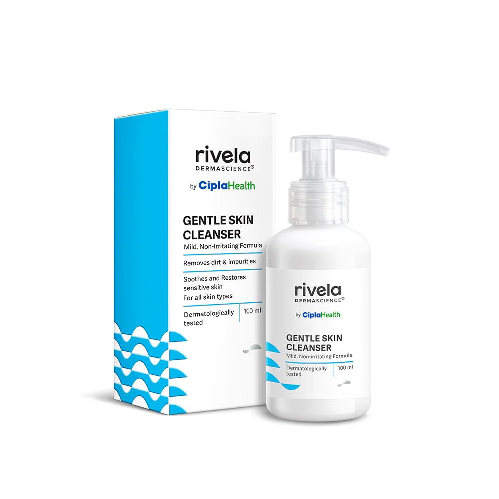 

Rivela Dermascience Gentle Skin Cleanser 100ml Pack of 1 Mild Hydrating Facial Wash for Sensitive Skin