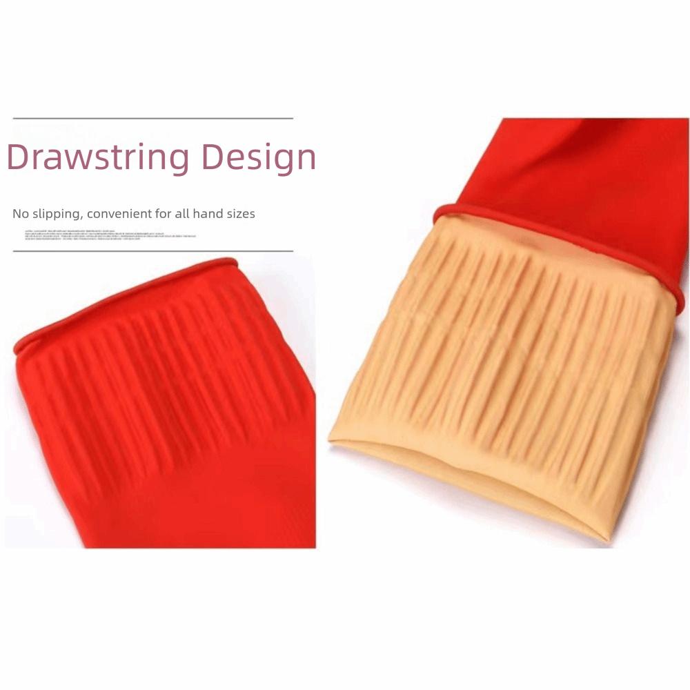 30/38/45cm Rubber Cleaning Gloves Extra Long Cuffs Protective Gauntlets  Household Cleaning