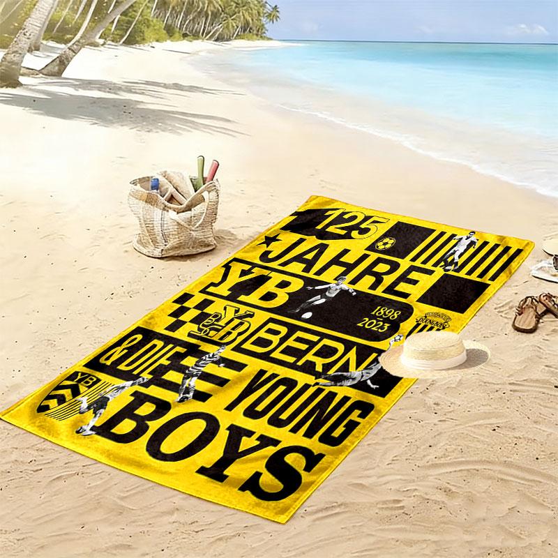 YB Print Beach Towel, Large Soft Quick Dry Towel for Beach Camping Swimming
