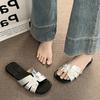 2025 Summer New Beach Slippers Women's Casual and Comfortable Versatile Soft Flat-bottomed French Sandals One-word Cool Slippers