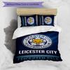 3pcs Leicester City FC Design Cover Set - HD Printed Bedding with 1 Cover and 2 Pillowcases - Perfect for Home and Dorm Decor