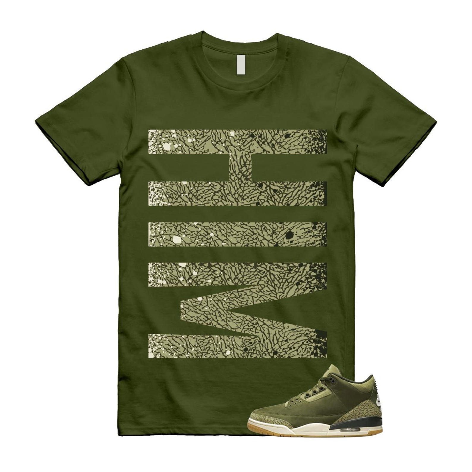 3 Family Affair Olive Sequoia Neutral Sail T Shirt Match HIM VERT 2XL