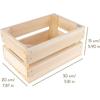 Creative Deco Lot De 3 Caisse En Bois Naturel | 30 X 20 X 15 Cm | Caisse Rangement Bois | Caisse En Bois Vintage | Cagette En Bois