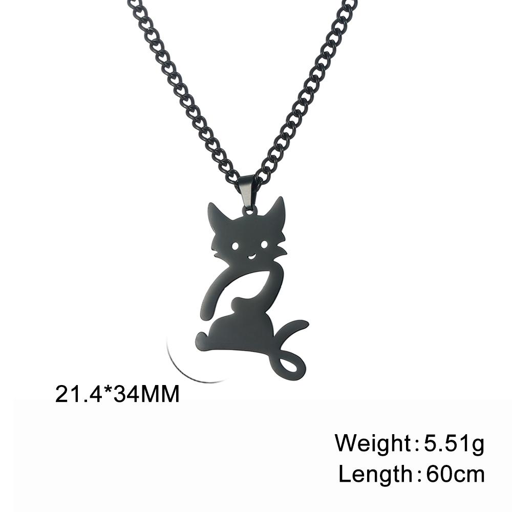 Cazador Cute Animal Cat Pendant Necklace for Women Lovely Paw Choker Neck Chain Stainless Steel Jewelry Birthday Gift 2026